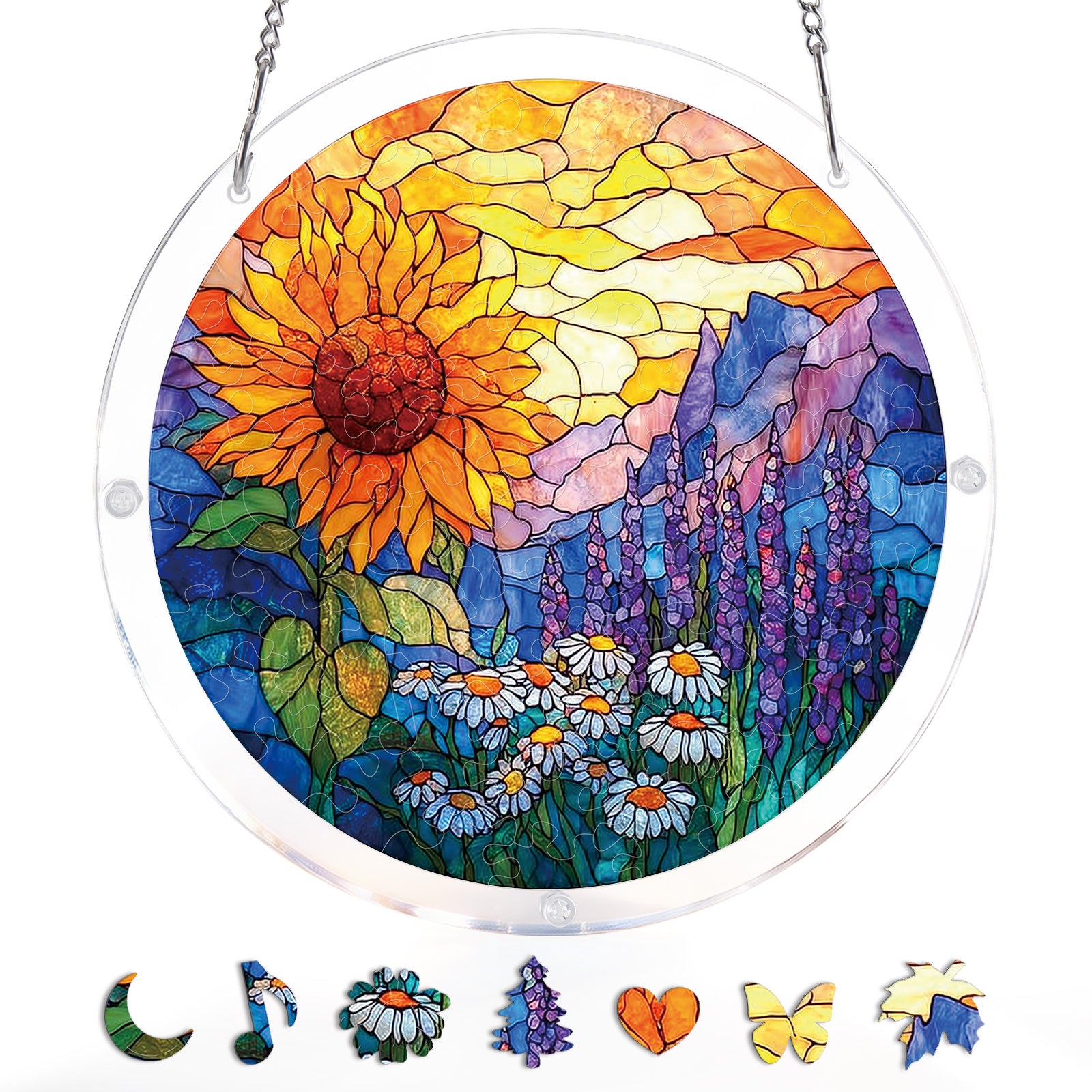 kaayee-suncatcher-puzzle-sunflower-meadow-acryl-medium image 3