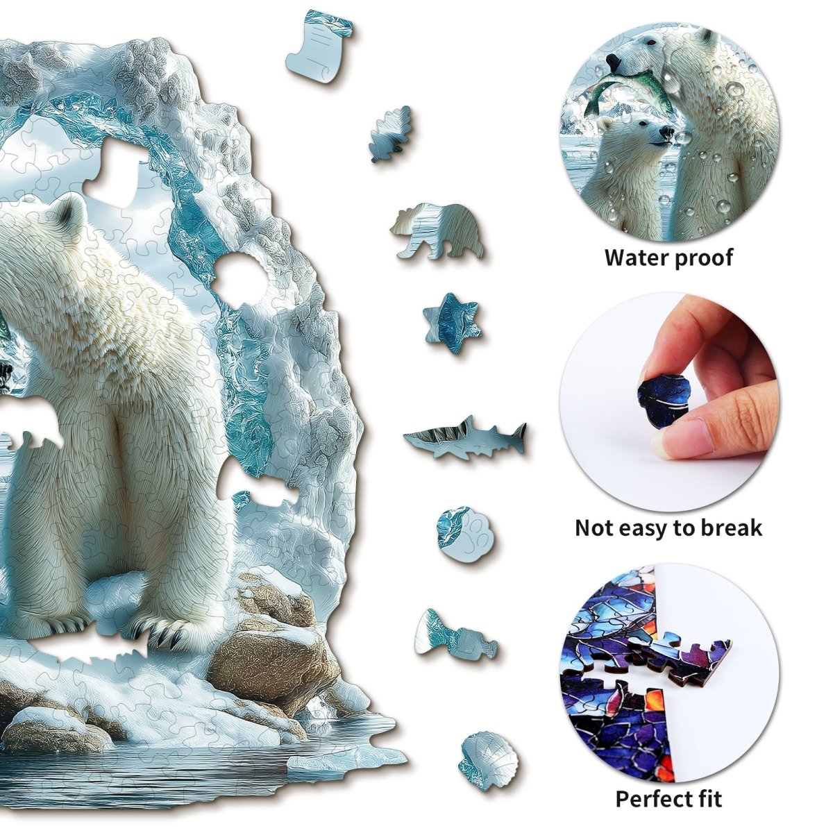 kaayee-wooden-puzzle-polar-bear-holzpuzzle-m-eisb-ren image 2