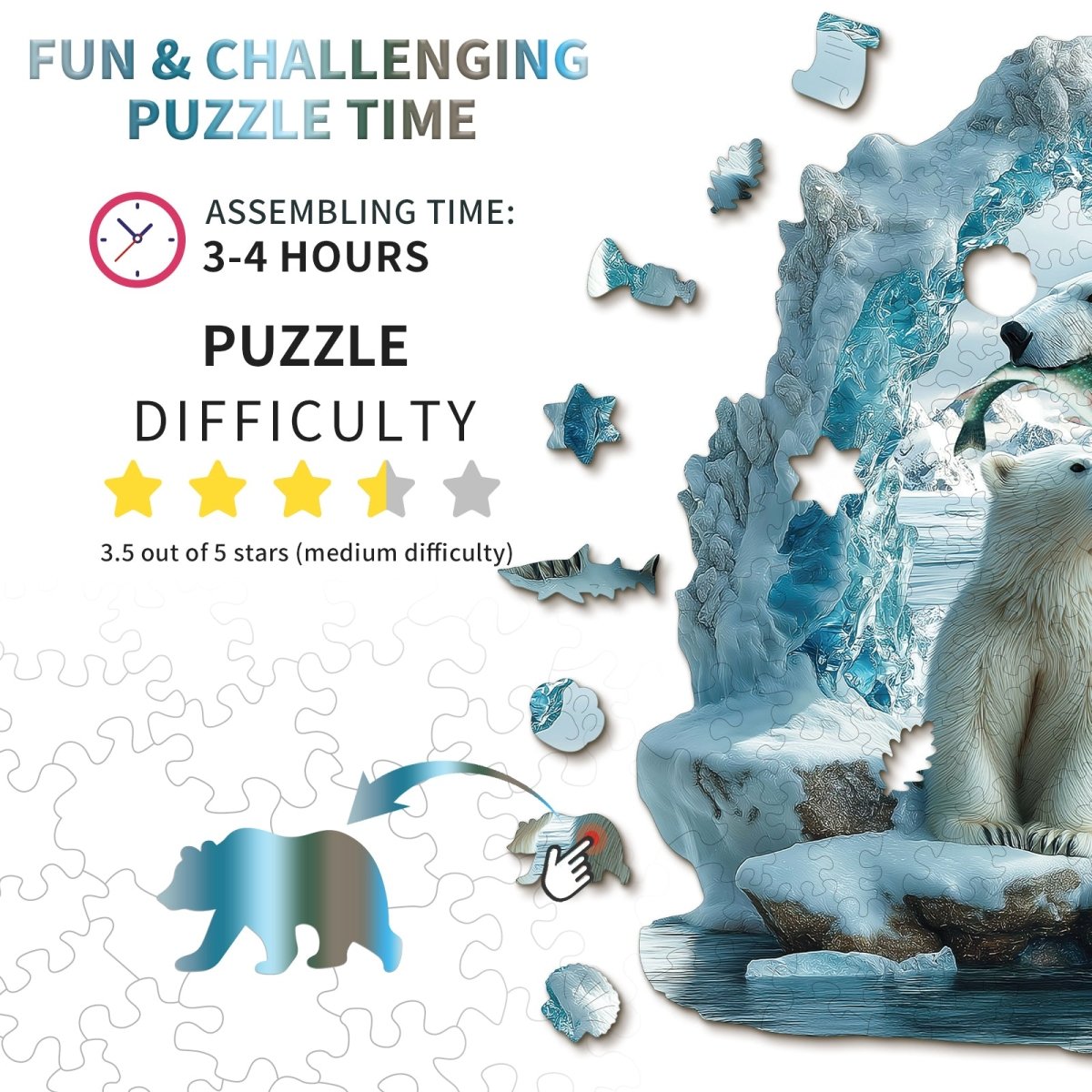 kaayee-wooden-puzzle-polar-bear-holzpuzzle-m-eisb-ren image 5