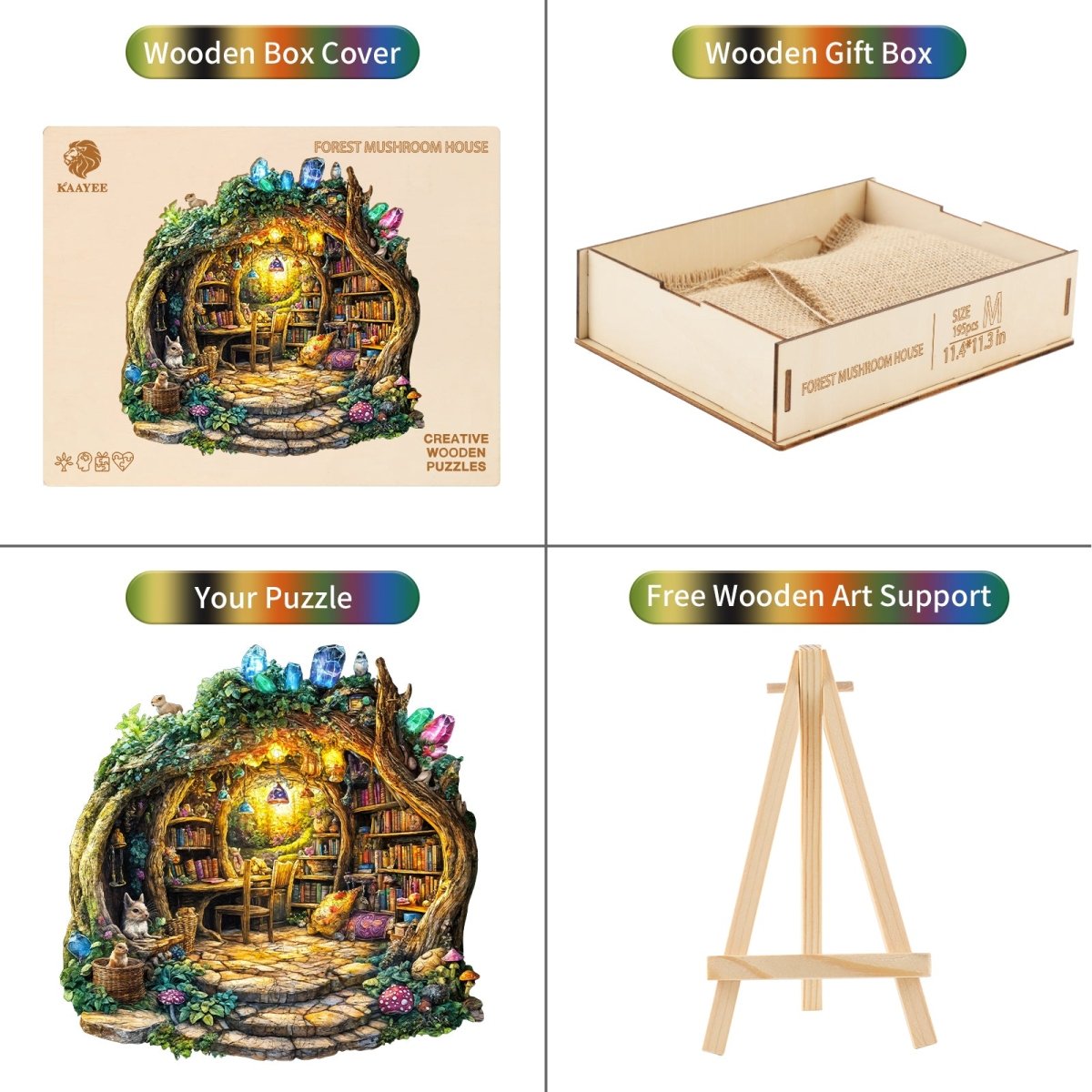 kaayee-wooden-puzzle-forest-mushroom-house-holzpuzzle-medium-pilzhaus image 5