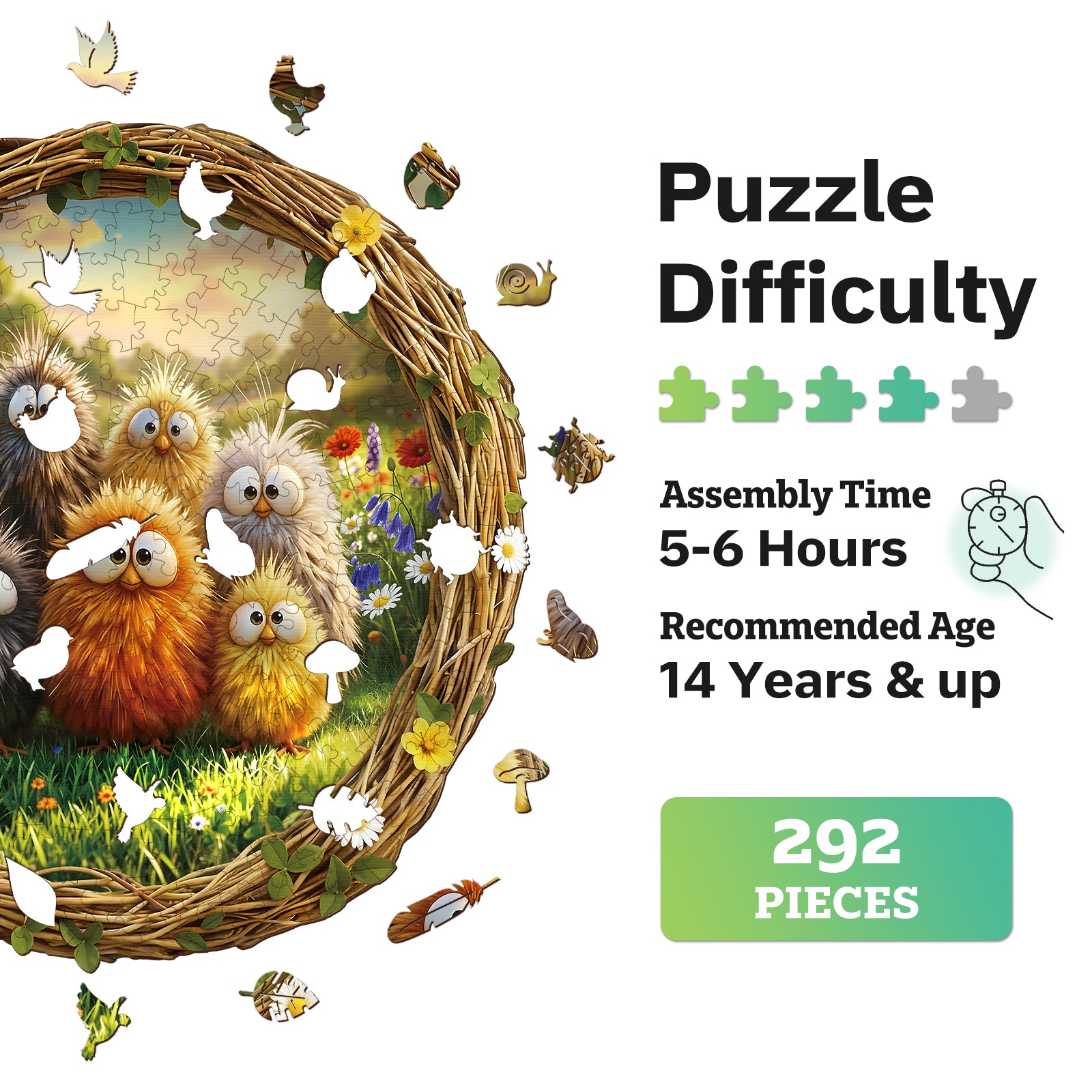 jigfoxy-six-little-chicks-holzpuzzle-m-210-k-ken image 6