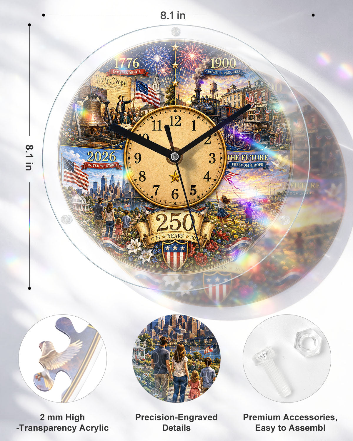 kaayee-clock-kit-evolution-of-history-puzzle-uhr-regular image 4