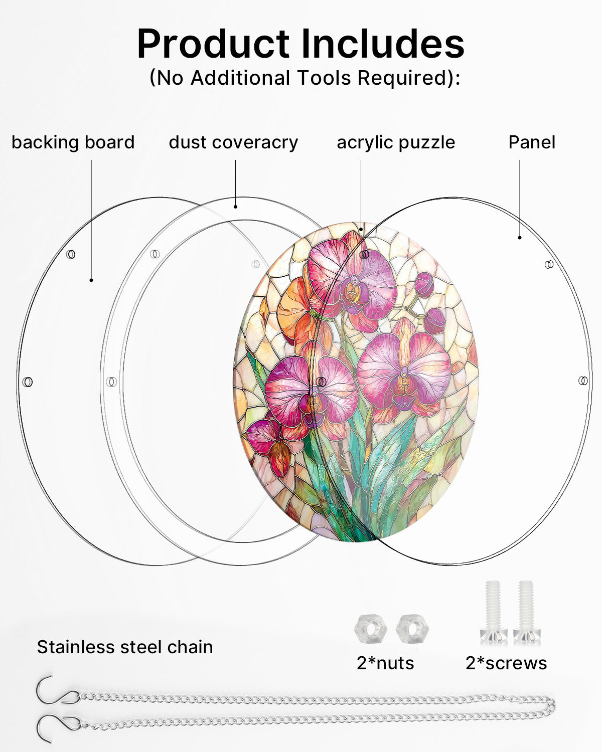 kaayee-suncatcher-puzzle-dreamy-orchids-light-suncatcher-medium image 6