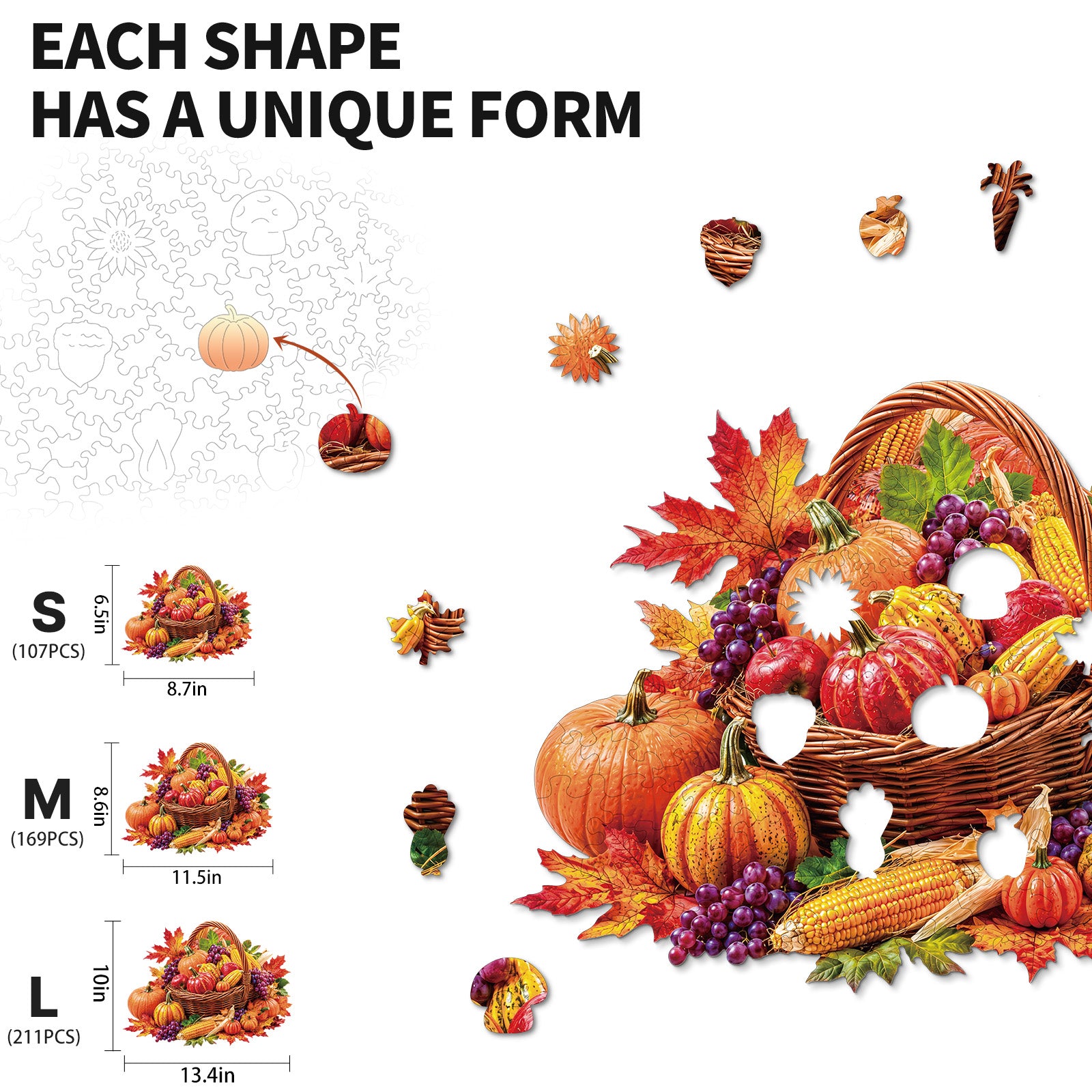 kaayee-wooden-puzzle-golden-harvest-basket-holzpuzzle-herbst-m image 3