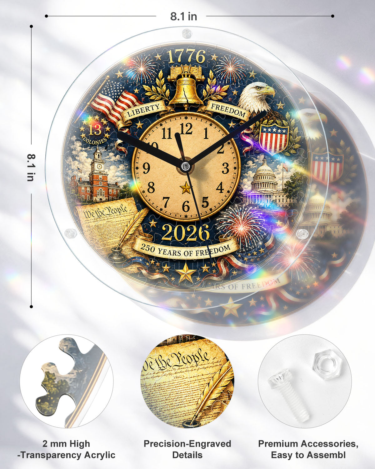 kaayee-clock-kit-250th-anniversary-acryl-puzzle-wanduhr-regular-size image 4
