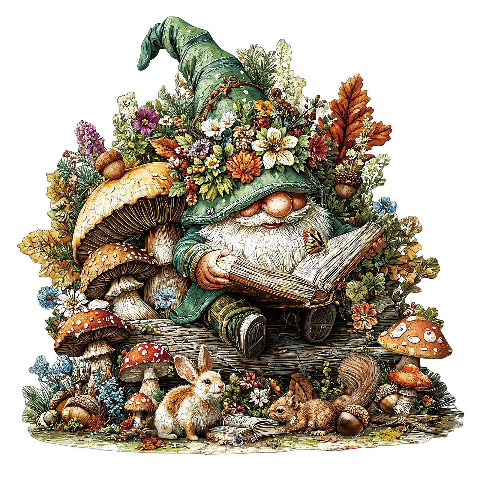 jigfoxy-gnome-holzpuzzle-189-teile-tierformen image 1