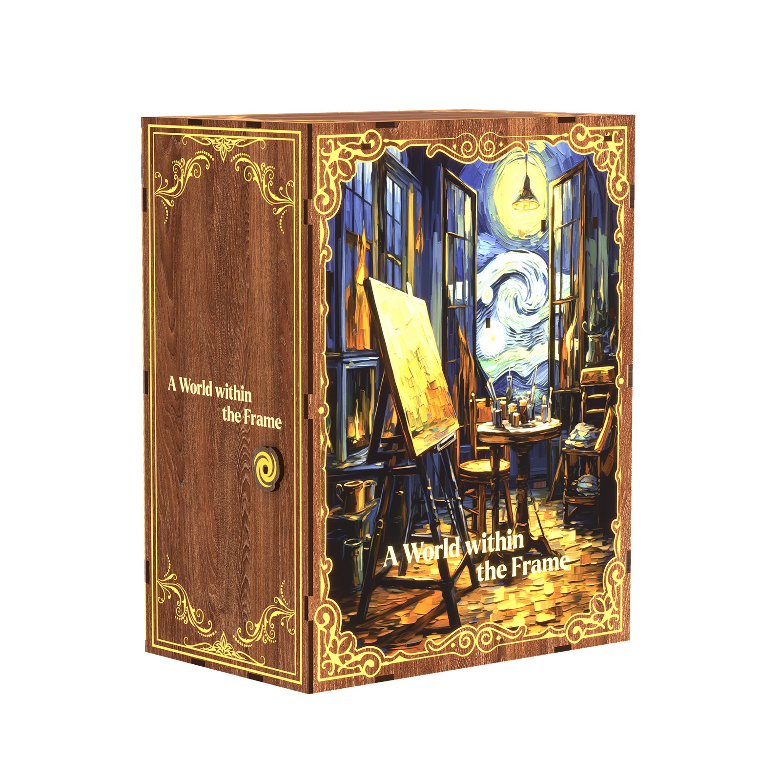 magicholz-book-nook-van-gogh-sternennacht-bastelset-led image 8