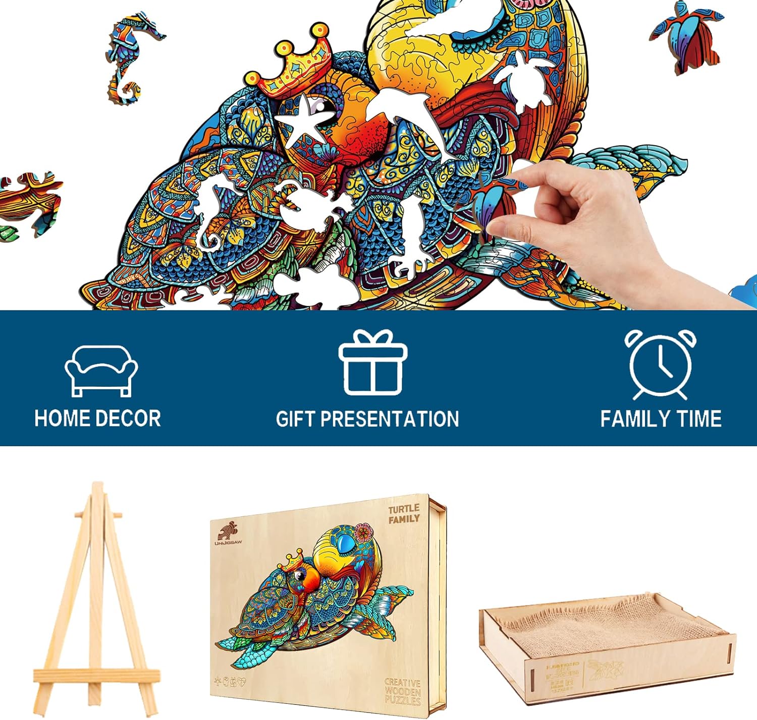jigfoxy-sea-turtle-family-holzpuzzle-m-173teile image 6