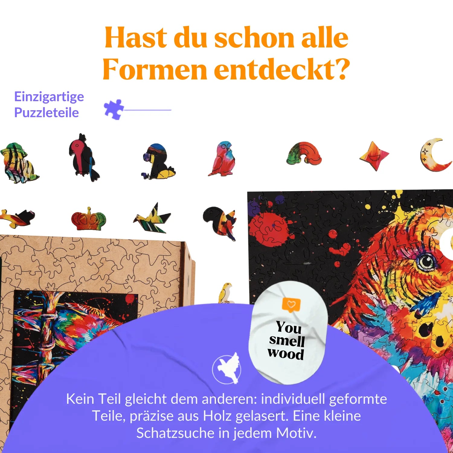 magicholz-holzpuzzle-bunte-wellensittiche-1000-teile-tiermotiv image 2