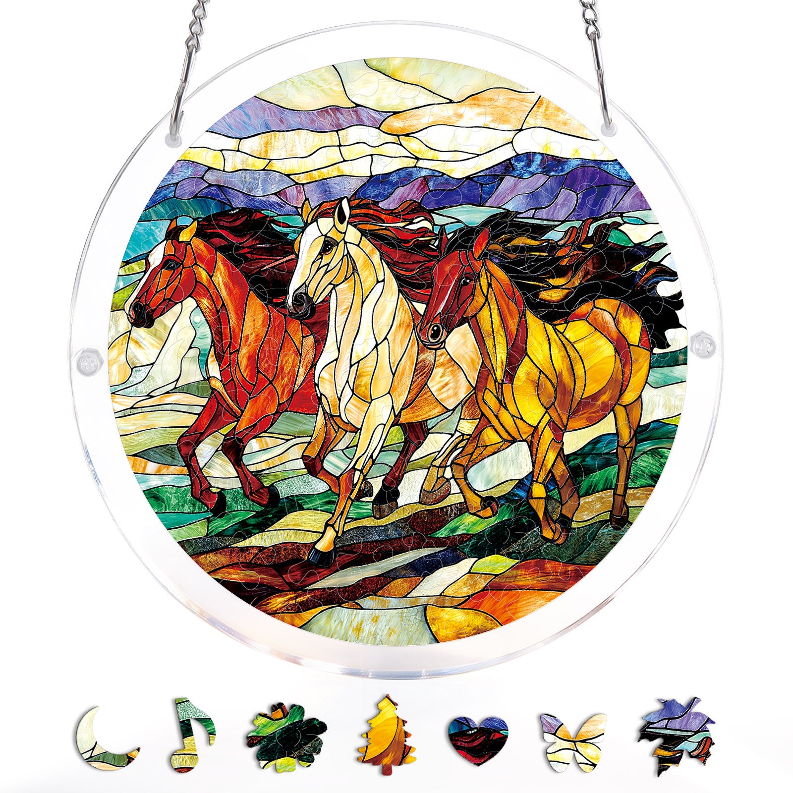 kaayee-wild-gallop-suncatcher-fensterbild-large-pferde image 3