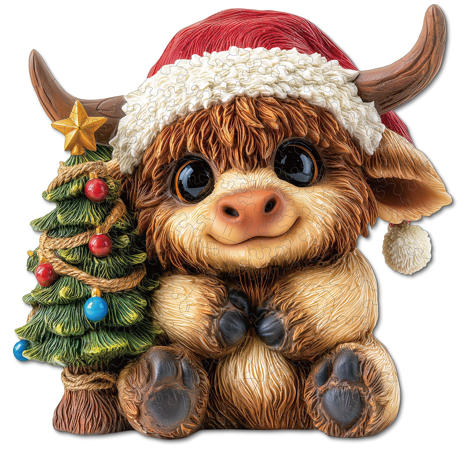 kaayee-christmas-highland-cutie-holzpuzzle-medium-winter image 1