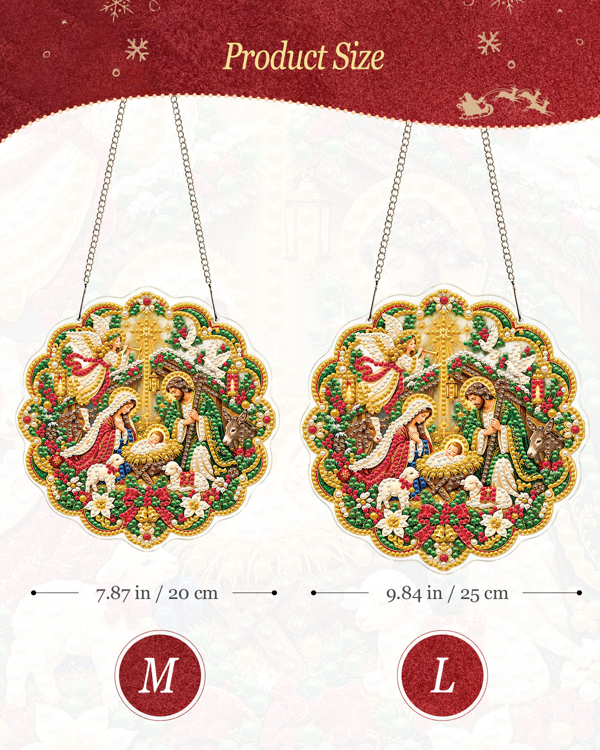 kaayee-suncatcher-holy-night-perlenbild-20-cm-krippe image 4