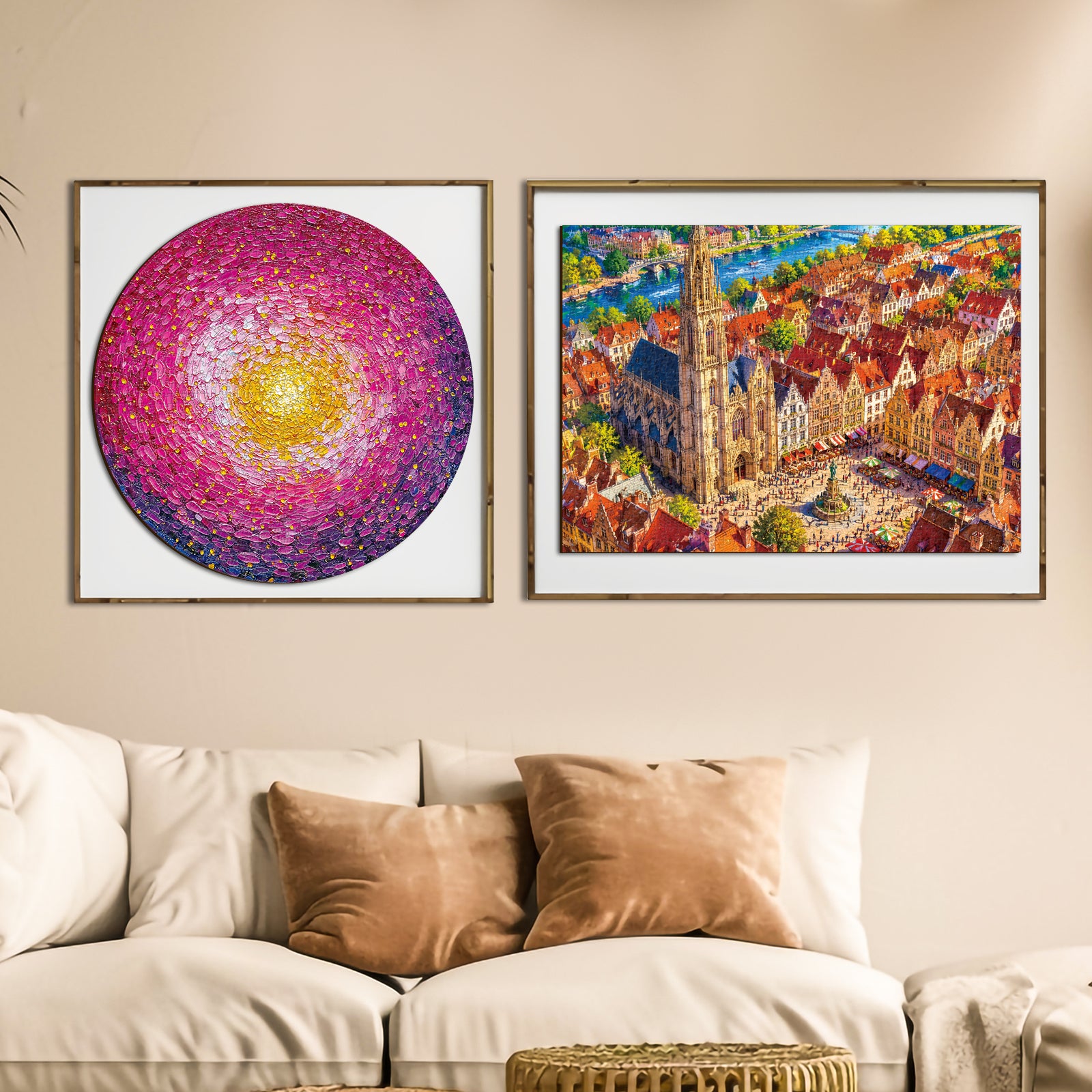 kaayee-clock-kit-sunlit-clocktower-town-1000-teile-puzzle-standard image 6