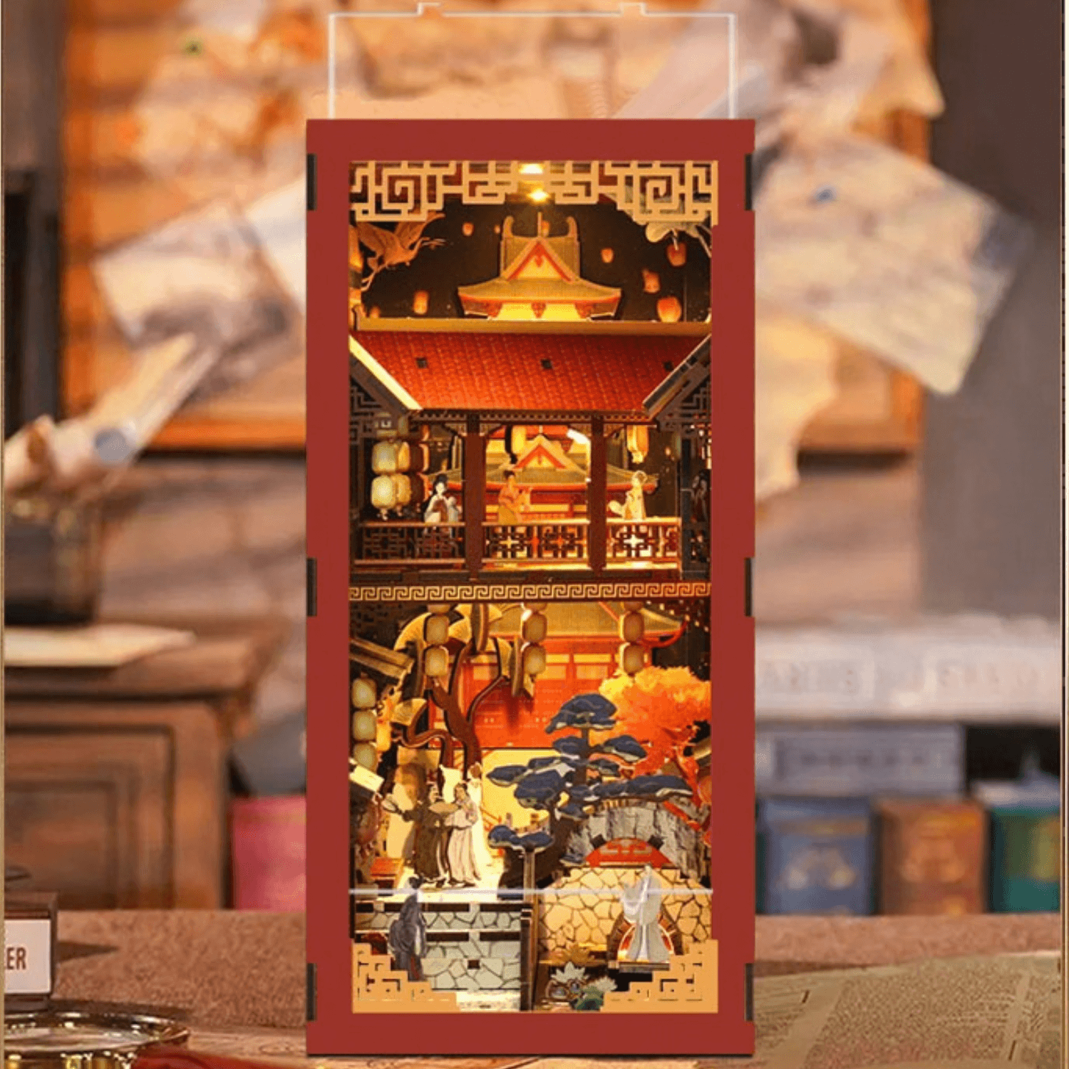 magicholz-book-nook-chinese-golden-lantern-pavillon-diorama image 2