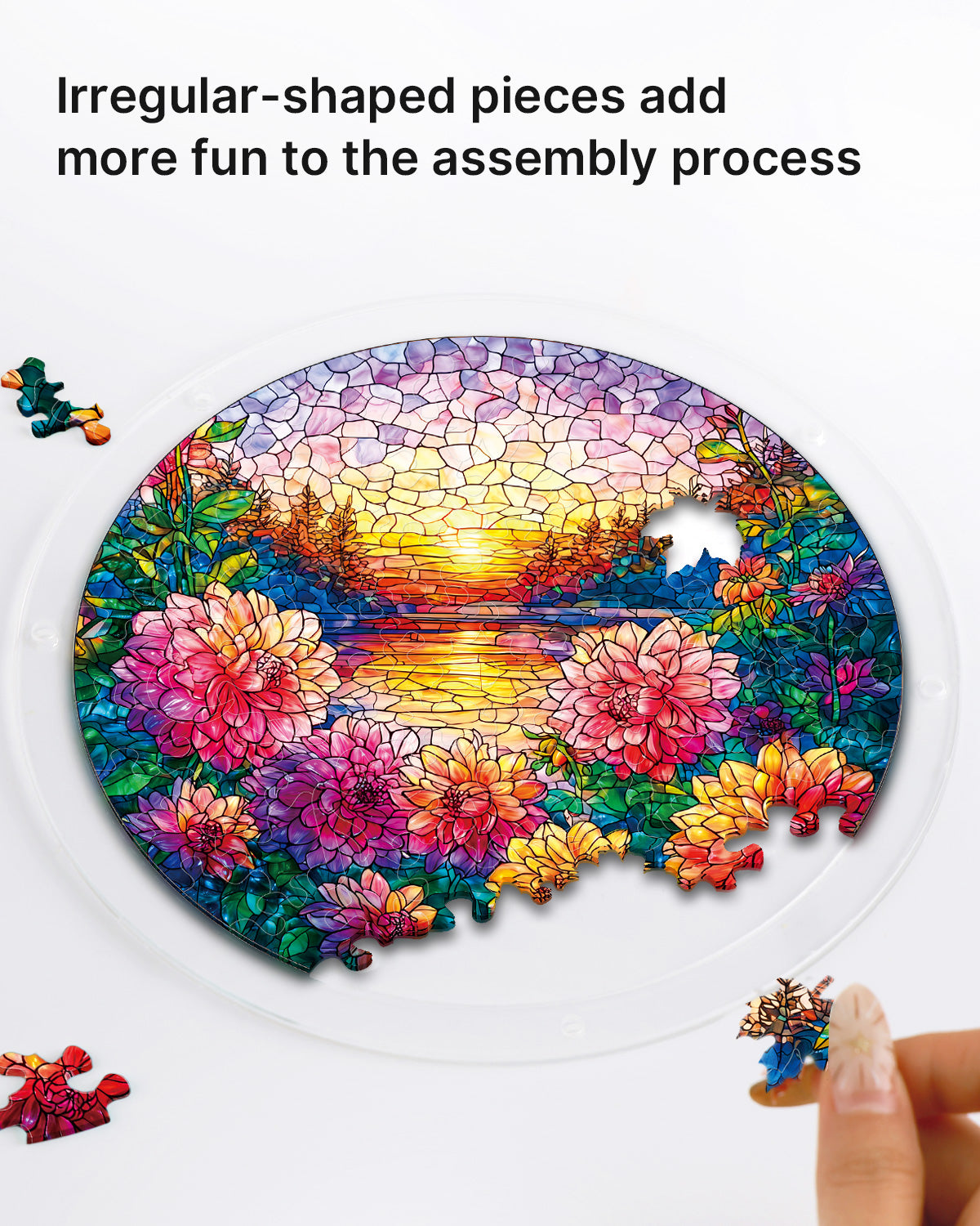 kaayee-floral-sunset-haven-suncatcher-puzzle-small-blumen image 2