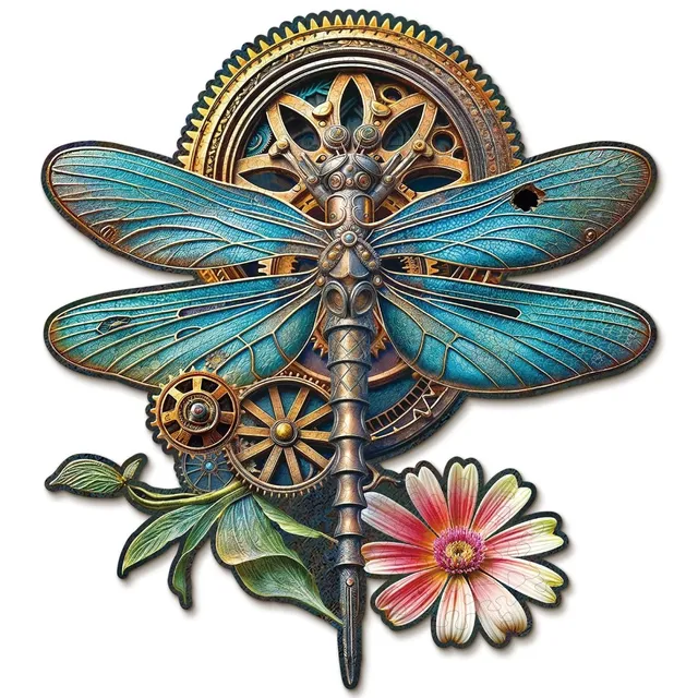 kaayee-wooden-puzzle-libelle-holzpuzzle-medium-steampunk image 1