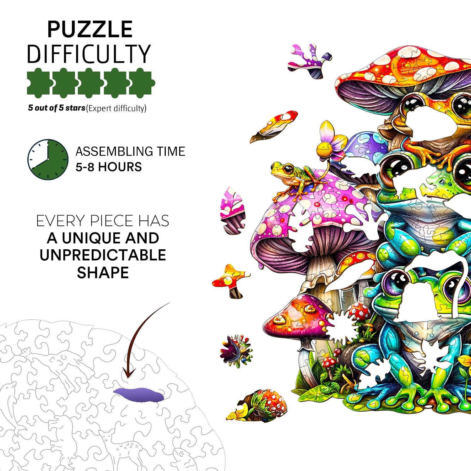 jigfoxy-frog-holzpuzzle-m-190-teile-froschmotiv image 6