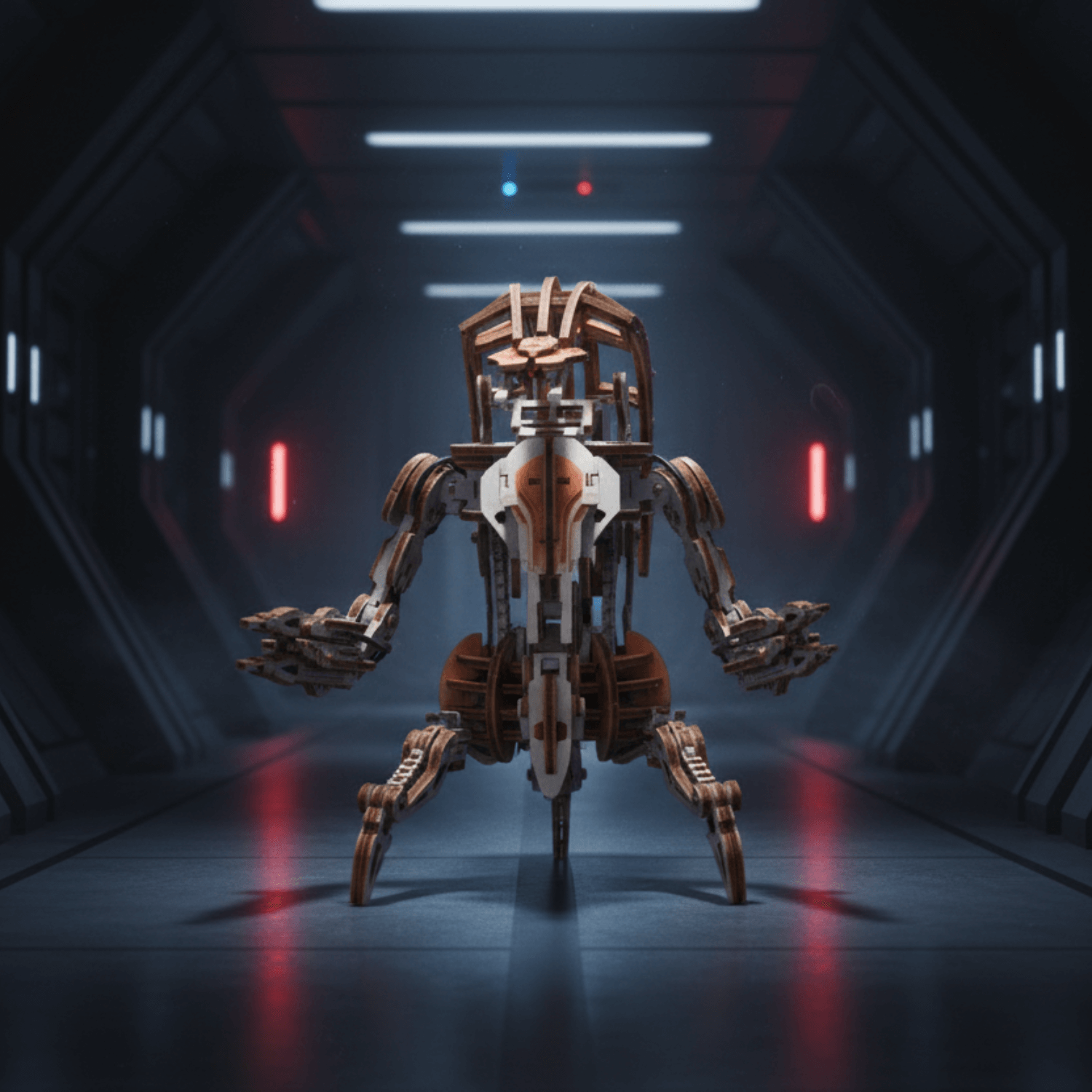 magicholz-mechanischer-bausatz-star-wars-droideka-holzmodell image 2