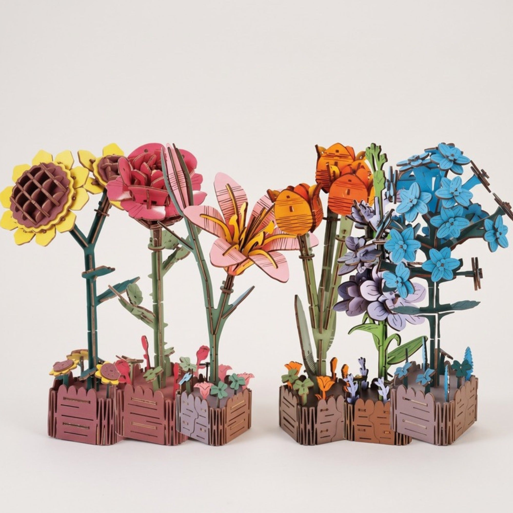 magicholz-zubeh-r-holzblumen-garten-set-holzpuzzle-6er-ohne-kleber image 1
