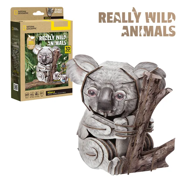 cubicfun-really-wild-animals-ds1176h-koala-3d-puzzle image 1