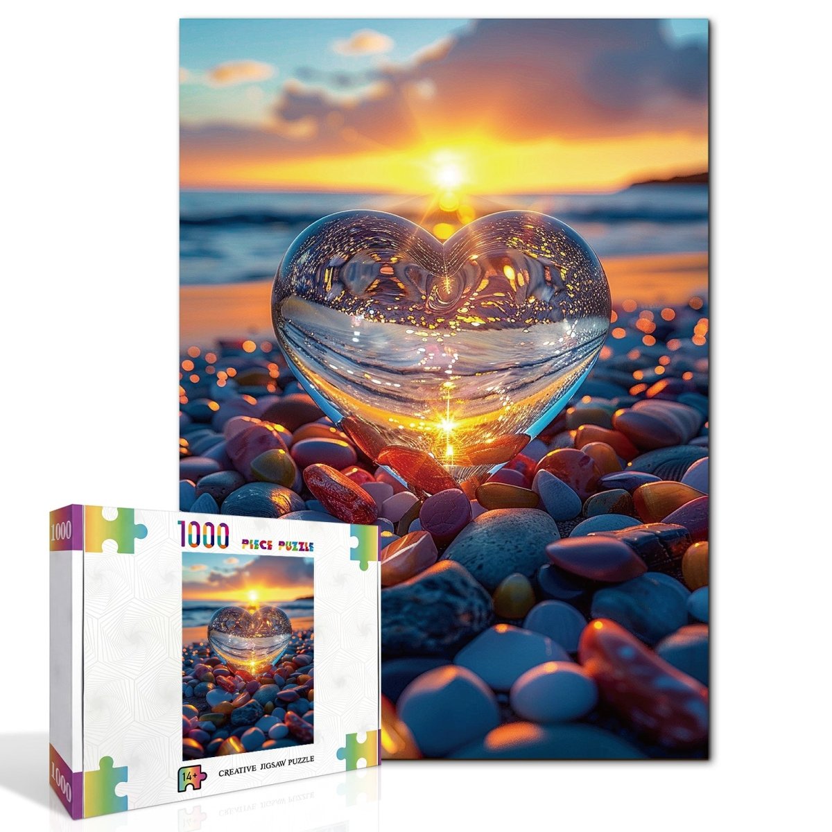 kaayee-cardboard-glass-heart-sunset-puzzle-1000-teile-eco image 2