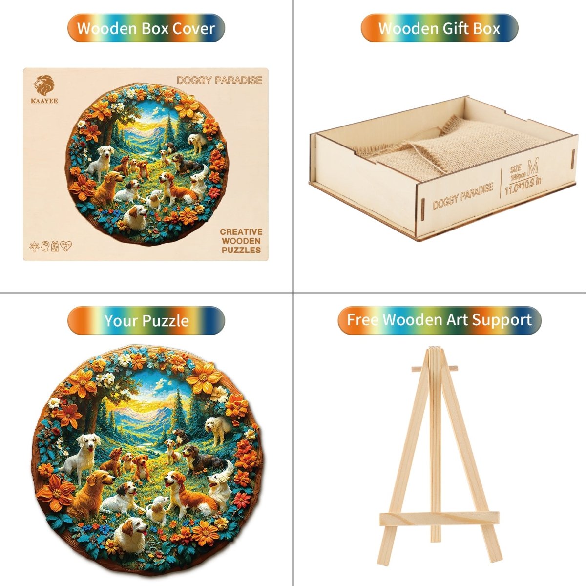kaayee-wooden-puzzle-doggy-paradise-holzpuzzle-medium-hund image 5