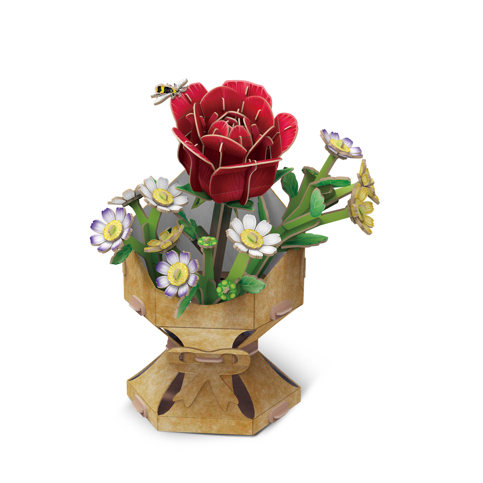 cubicfun-botanical-w3301h-rose-3d-puzzle-blumen image 2