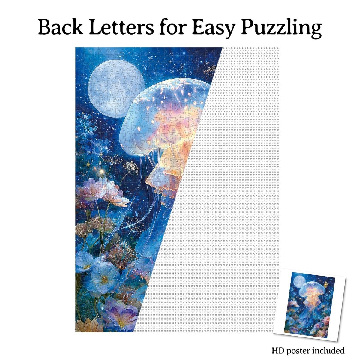 kaayee-cardboard-puzzle-moonlit-jellyfish-1000-teile-puzzle-standard image 7