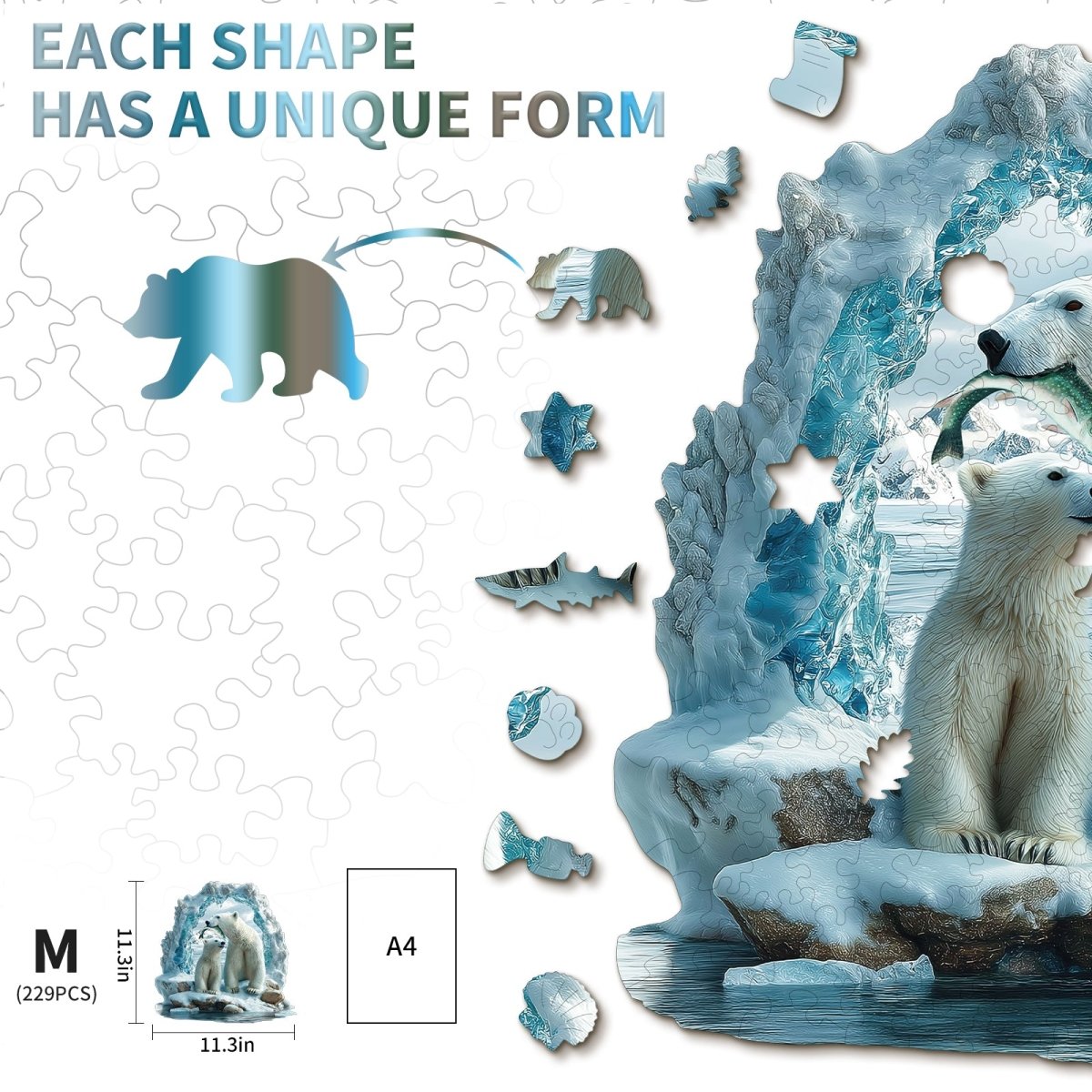 kaayee-wooden-puzzle-polar-bear-holzpuzzle-m-eisb-ren image 4