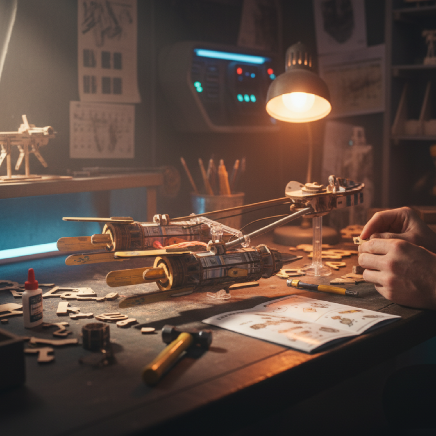 magicholz-mechanischer-bausatz-star-wars-podracer-led-modell image 3
