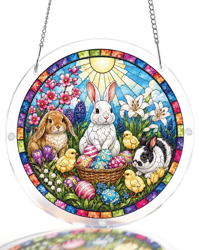 kaayee-suncatcher-puzzle-spring-bunny-fensterbild-small-acryl image 1