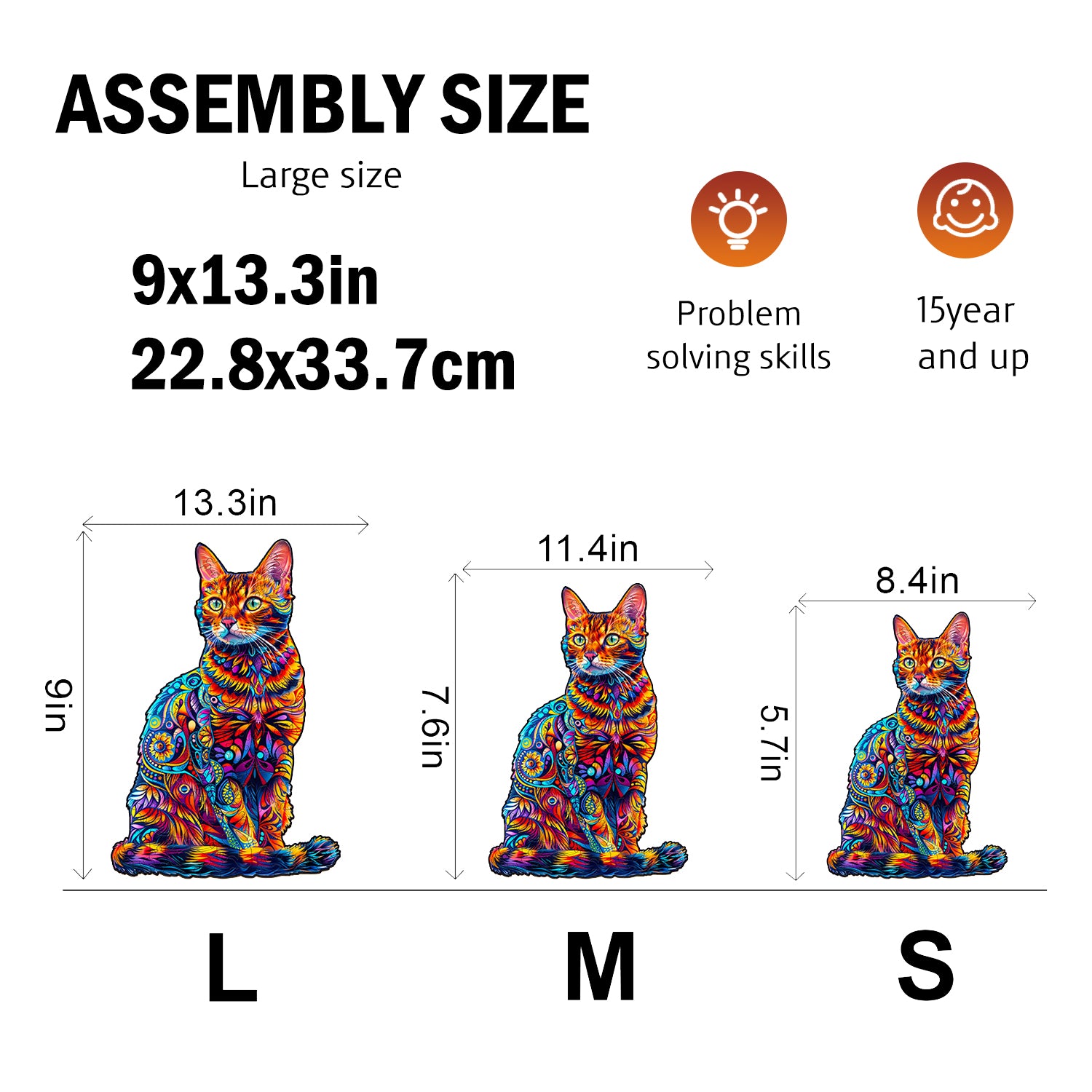 jigfoxy-bengal-cat-holzpuzzle-m-130-teile-bengalkatze image 3
