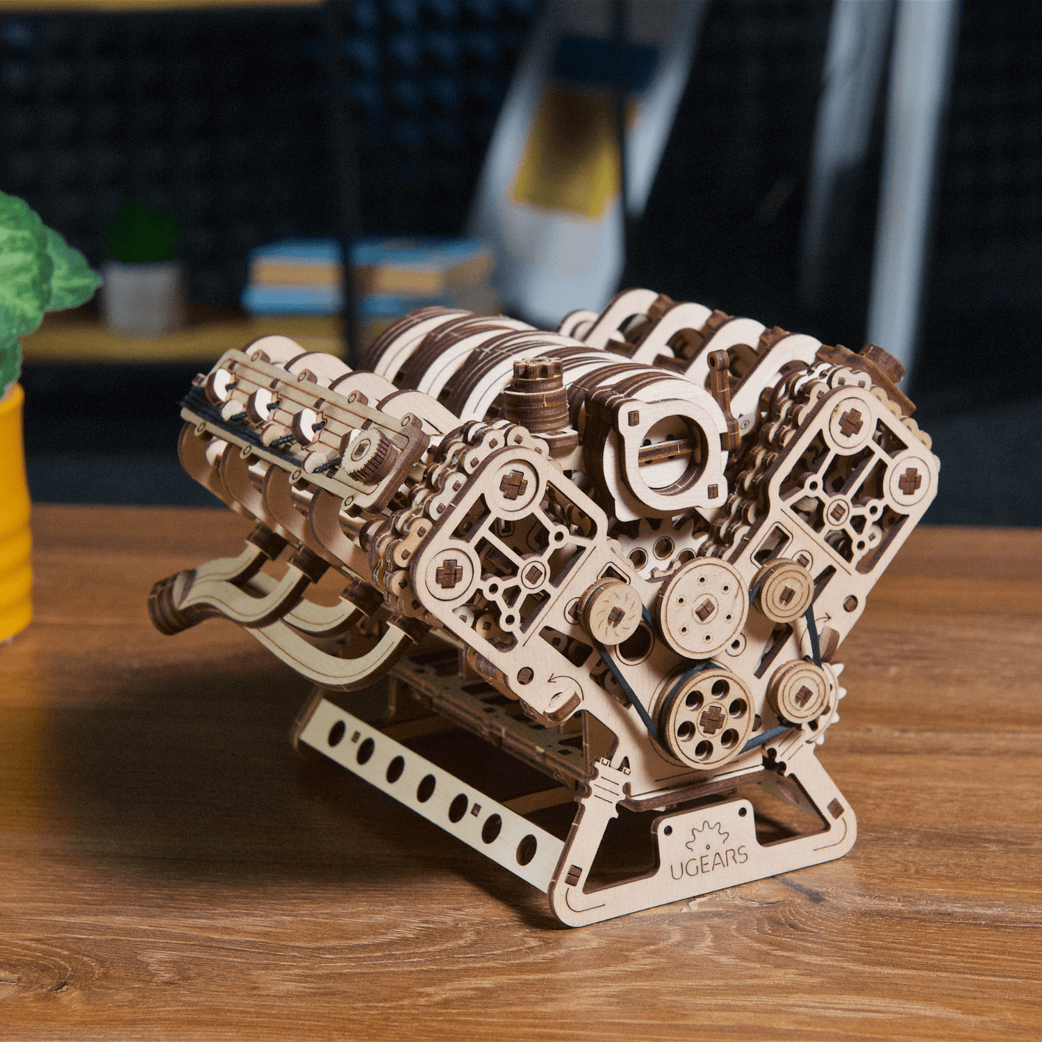magicholz-mechanischer-bausatz-v8-motor-ma-stab-1-6-modell-776-teile image 1