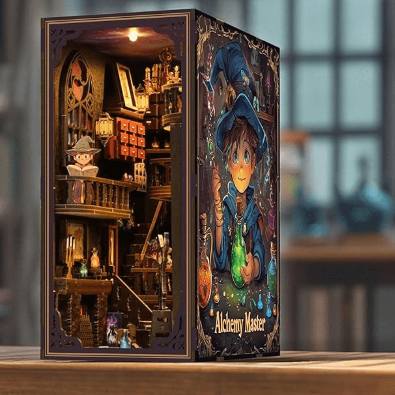 magicholz-alchemy-master-book-nook-diorama-magisches-labor image 4