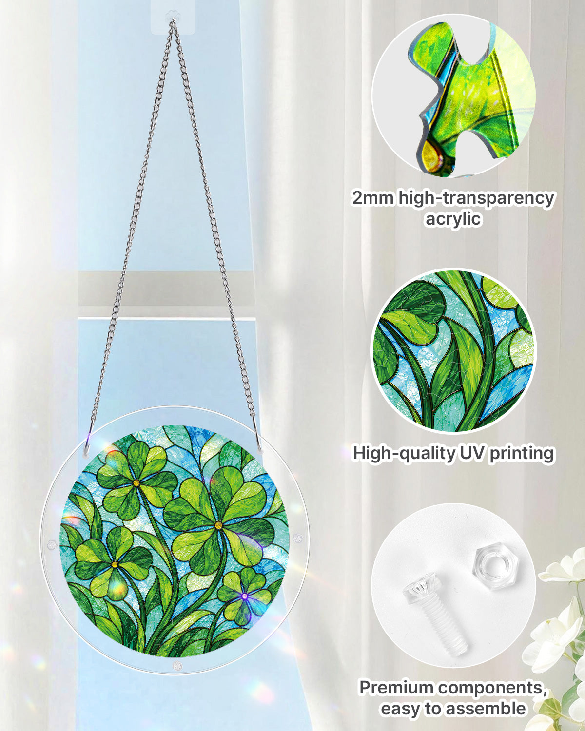 kaayee-lucky-clover-suncatcher-kleeblatt-medium image 4