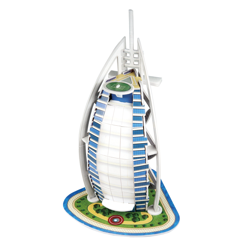 cubicfun-architecture-entry-s3007h-burj-al-arab-3d-puzzle-hotel image 2