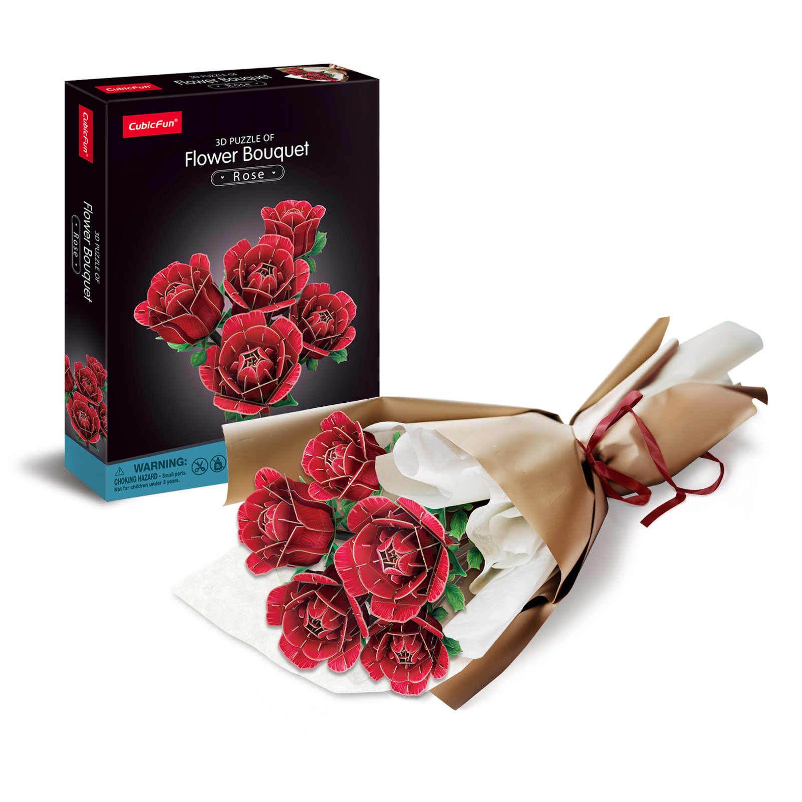 cubicfun-botanical-collection-p865h-rose-3d-puzzle-ohne-kleber image 1