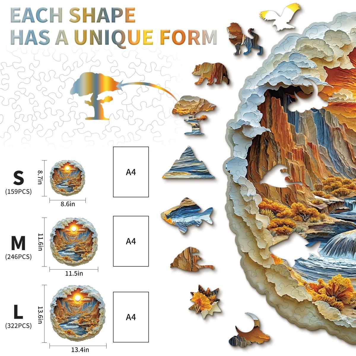 kaayee-wooden-puzzle-rivers-and-mountains-holzpuzzle-medium-canyon image 5
