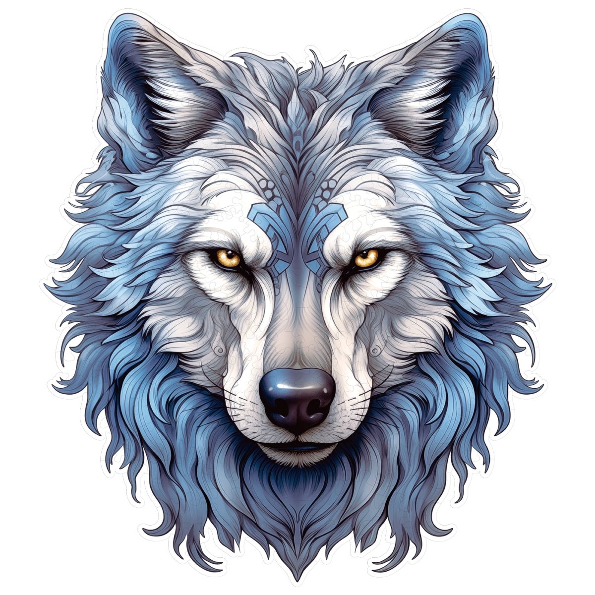 kaayee-wooden-puzzle-resolute-snow-wolf-holzpuzzle-medium image 1