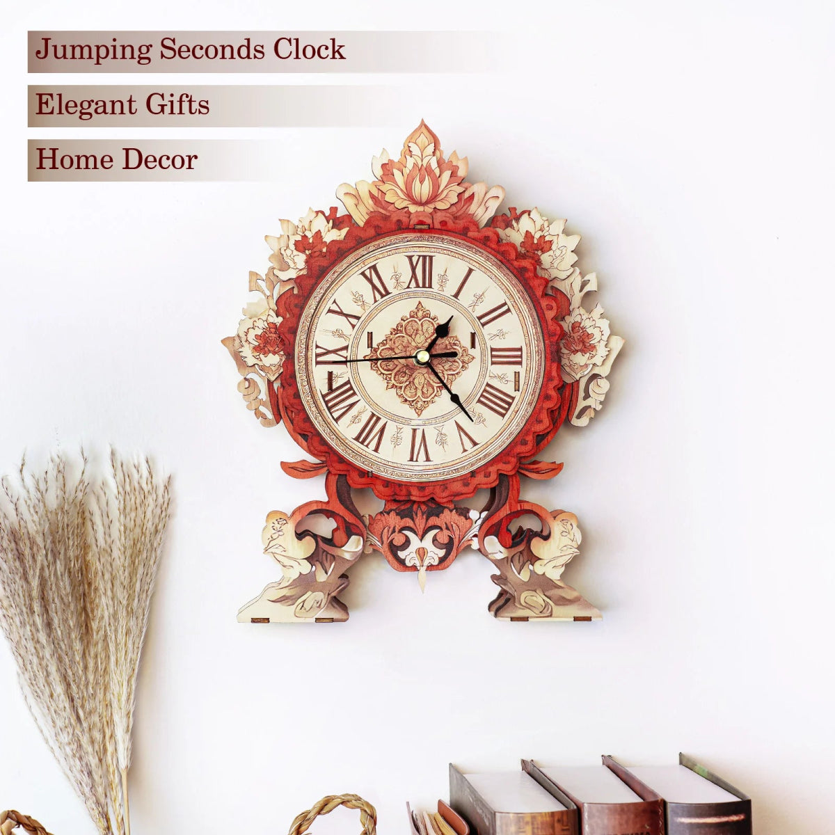 kaayee-clock-kit-flame-flower-uhr-holzbausatz-rot image 5