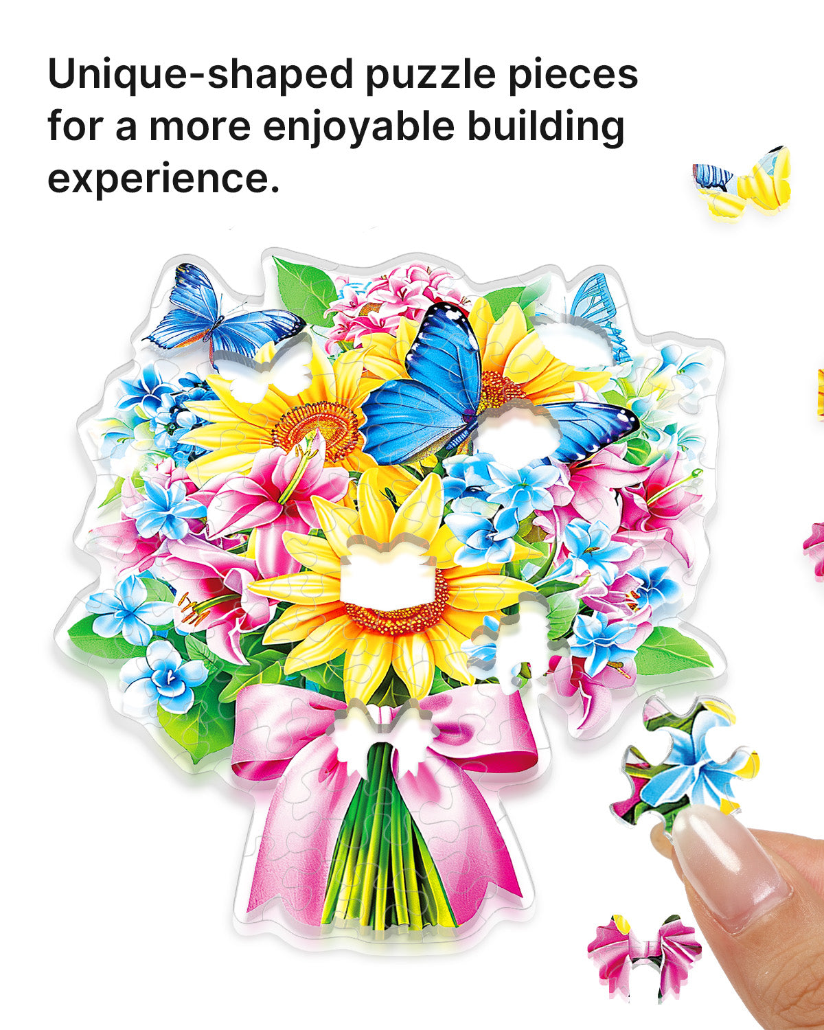 kaayee-suncatcher-puzzle-sonnenblume-schmetterling-acryl-deko image 2