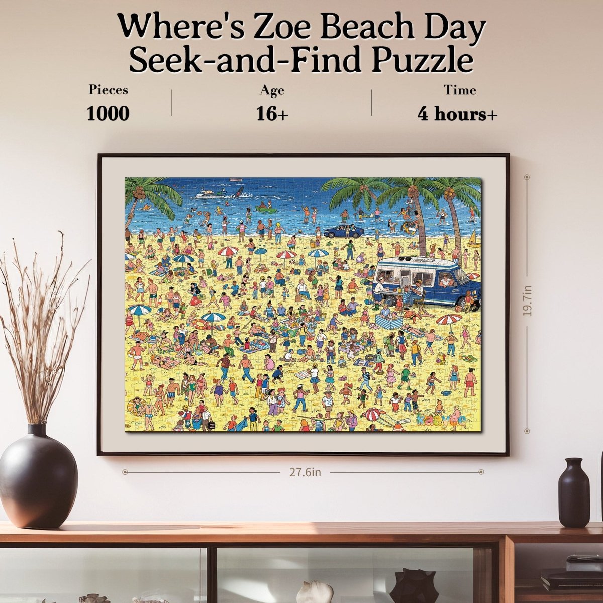 kaayee-1000-teile-puzzle-where-s-zoe-beach-day-strand-suchbild image 7