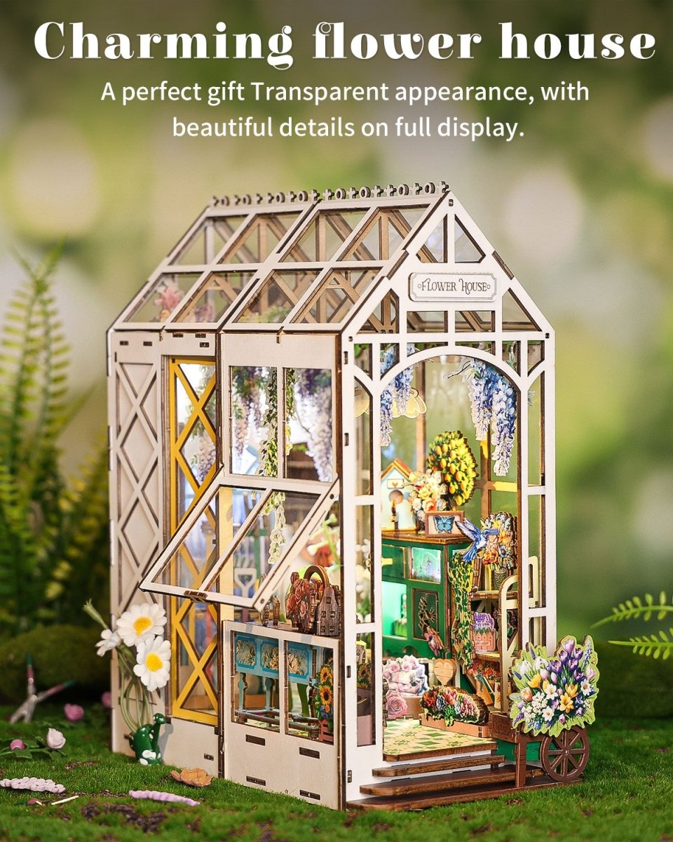 kaayee-book-nook-kit-flower-house-3d-holzbausatz-mit-led image 7