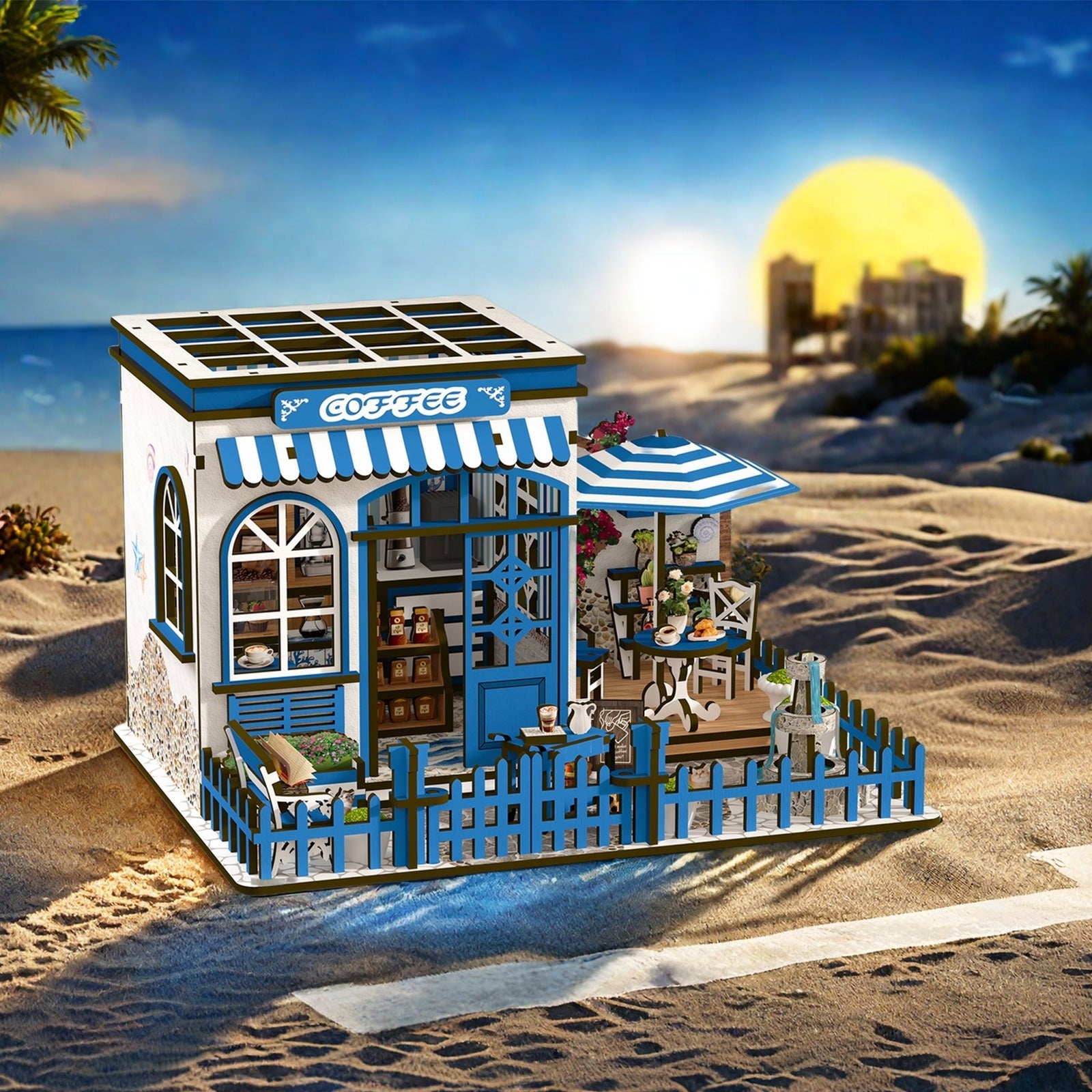 kaayee-santorini-sun-coffee-miniaturhaus-diy-bastelset image 6