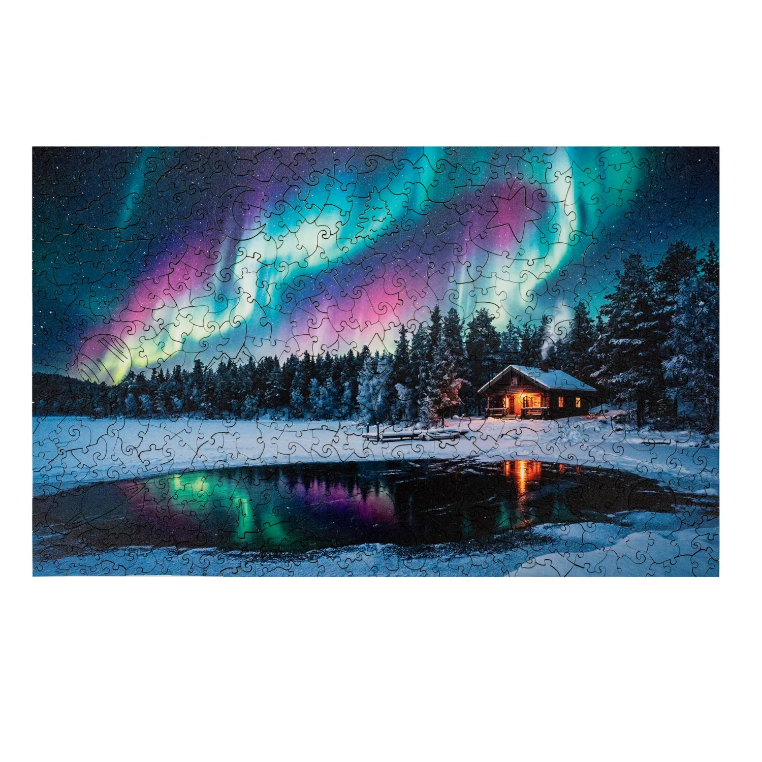magicholz-winterlandschaft-holzpuzzle-500-teile-nordlichter image 8