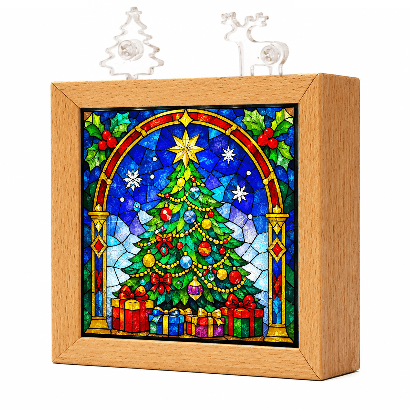 kaayee-night-light-christmas-tree-glow-nachtlicht-holz-puzzle image 1