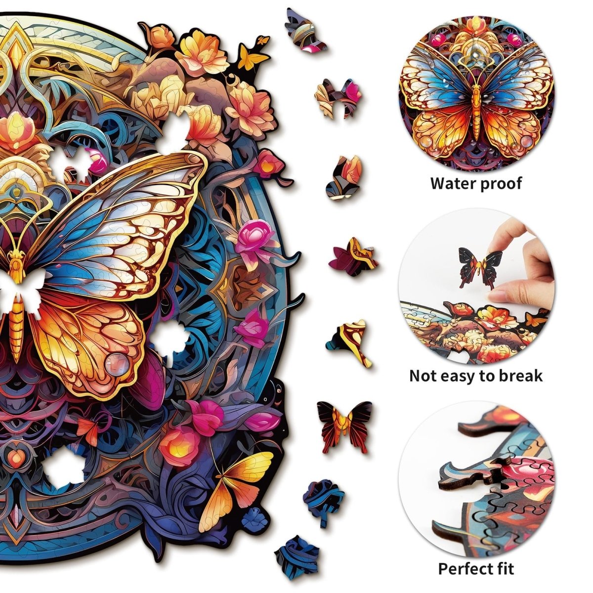 kaayee-flapping-butterfly-holzpuzzle-medium-tiermotiv image 2