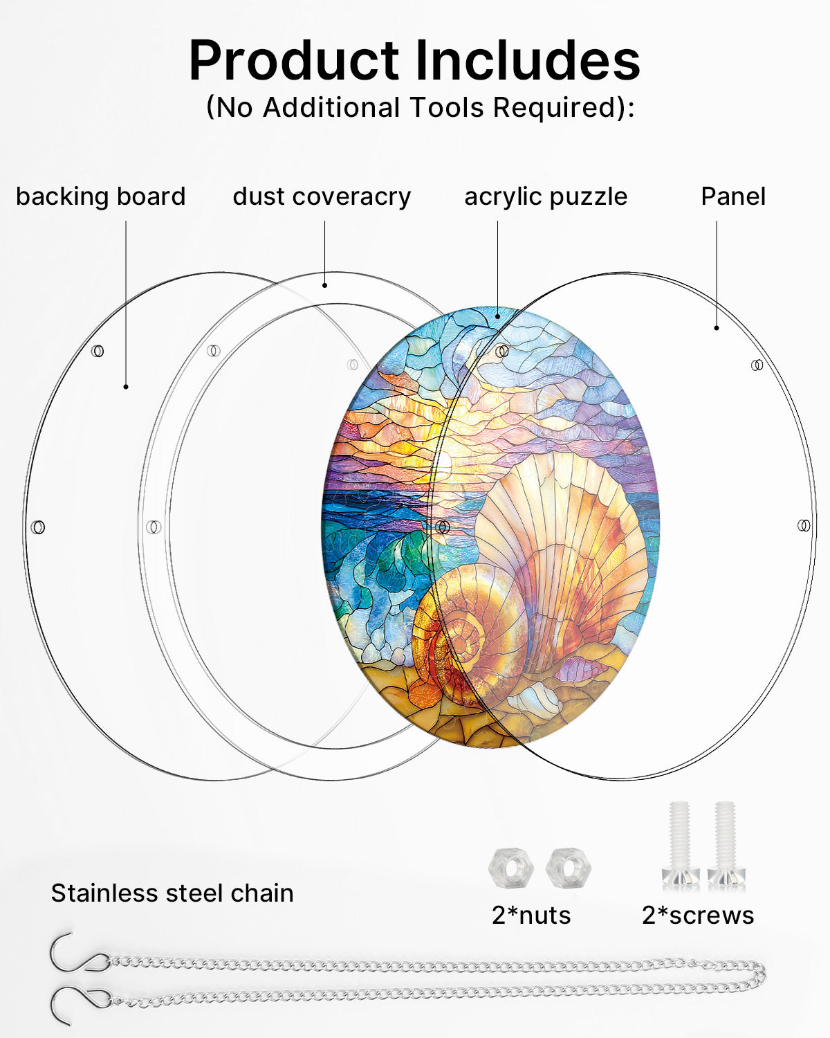 kaayee-suncatcher-puzzle-ocean-echo-shell-light-fensterbild-small image 6