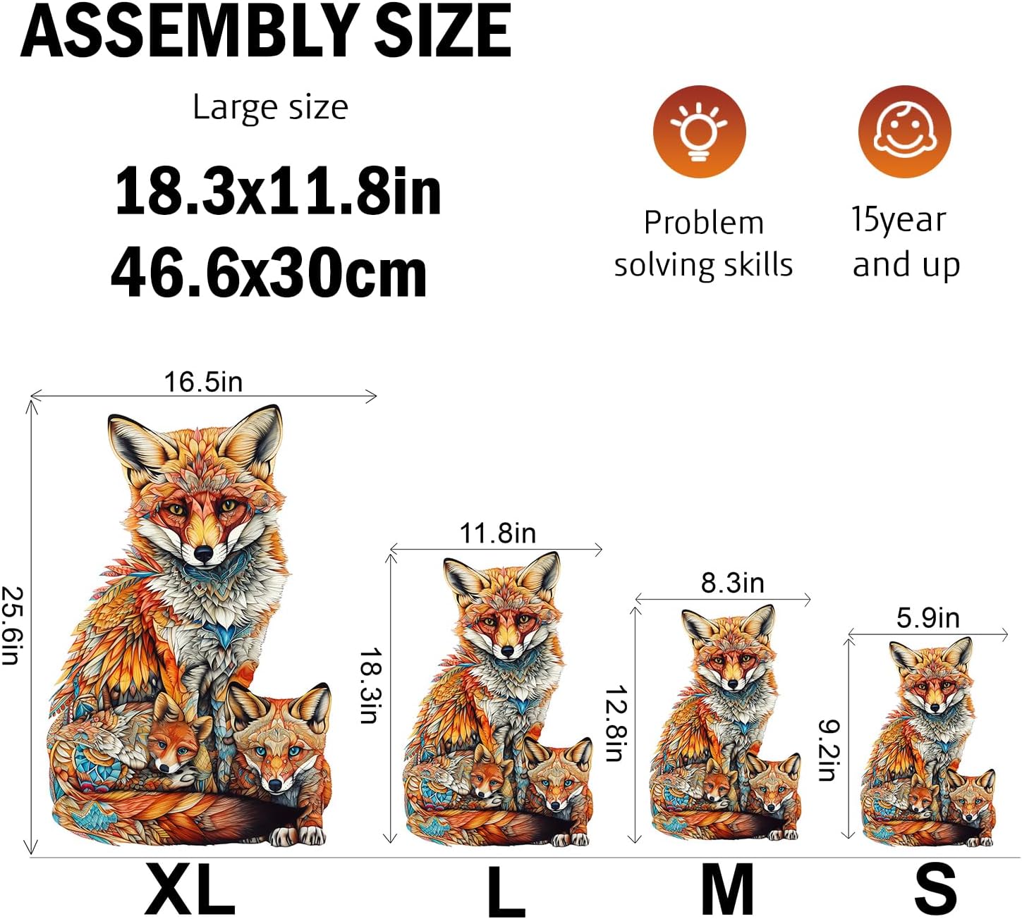 jigfoxy-fox-family-holzpuzzle-s-100-teile-f-chse image 5