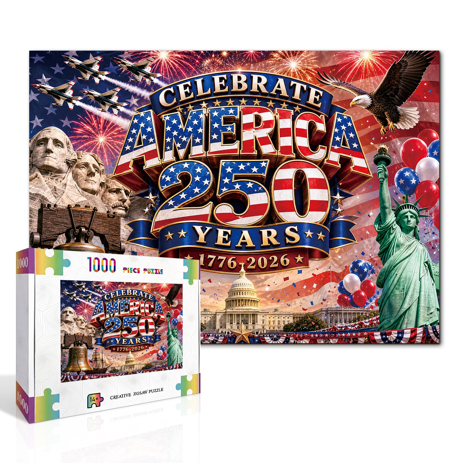 kaayee-cardboard-america-250-puzzle-1000-teile-eco-white image 2